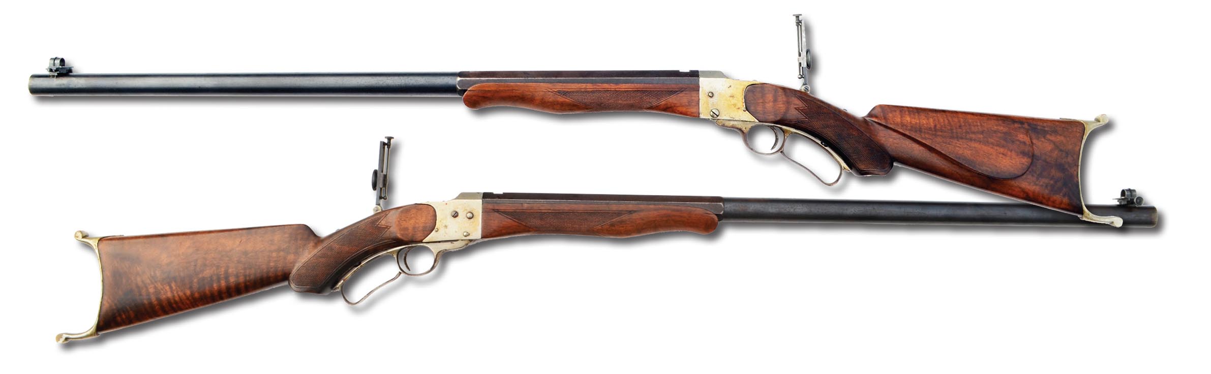 A “grade one” Farrow rifle. The “grade two” had plainer walnut and no checkering. The Farrow was one of the sleekest and most graceful of all the American single shots and deserves to be more widely known than it is.